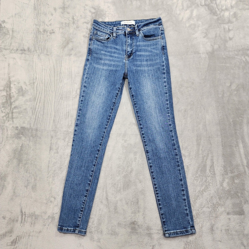 Klique B. Jeans Womens 5 Juniors Blue Mid Rise Skinny Slim Stretch Denim Casual‎